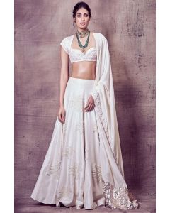 Athiya Shetty Ivory Heavy Work Lehenga Choli with Intricate Embroidery