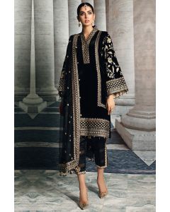 Black Velvet Partywear Salwar Kameez