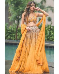 Buy Designer Yellow Partywear Lehenga Choli