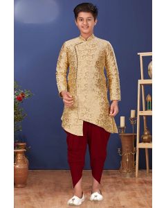 Buy For Wedding This Light Brown Heavy Silk Indo Western