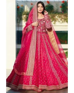 Buy This Ethnic Bridal Wear Anarkali Suit in Pink Color