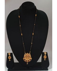 Ethnic Designer Mangalsutra And Earing Set For Wedding