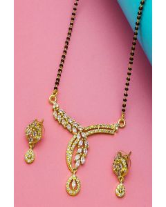 Gold Jewellery Mangalsutra Set For Bride