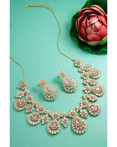 Gold-Plated Stone-Studded Jewellery - Appelle Fashion
