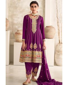Magenta Color Premium Silk Indain Salwar Kameez
