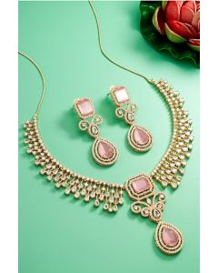 Rose Gold-Plated Stone-Studded Jewellery - Appelle Fashion