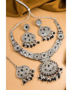 Sterling Silver Stone-Studded Jewellery Set - Appelle Fashion