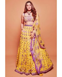 Yellow Desinger Haldi Wear Lehenga Choli