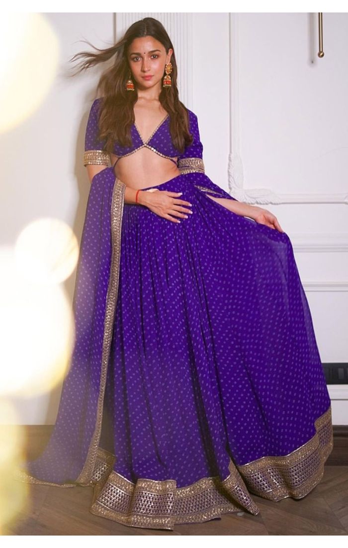 Alia Bhatt Blue Designer Lehenga Choli LEHA2125 with Intricate Embroidery and Dupatta for Weddings and Festive Occasions - Elegant Indian Ethnic Wear in the Australia 