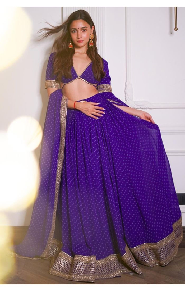 Alia Bhatt Blue Designer Lehenga Choli LEHA2125 with Intricate Embroidery and Dupatta for Weddings and Festive Occasions - Elegant Indian Ethnic Wear in the UK London