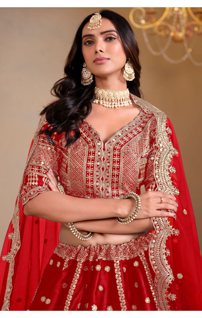 Zari and mirror embroidered plum lehenga skirt detailing – Appelle Fashion